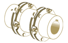 Three-dimensional drawing of a torsionally stiff coupling