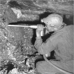 Coal miner working underground